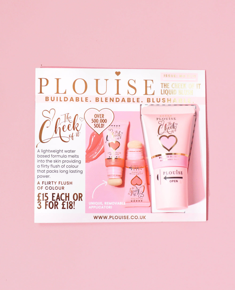 The Cheek Of It 液体腮红 Legally Pink 杂志