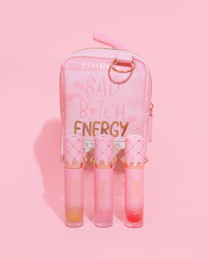 Gloss Boss Stay Shining 唇油三件套及袋装